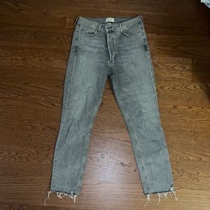 Agolde blue-grey cropped jeans